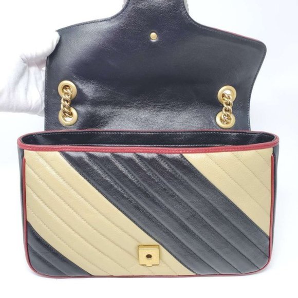 Gucci Medium Bicolor Marmont Crossbody Bag NEW - Picture 8 of 12